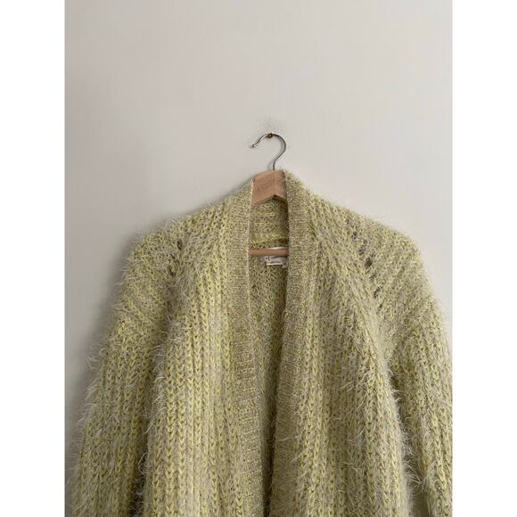 ANTHROPOLOGIE Larkin Shimmer Yellow Cardigan Size XXS - Picture 5 of 10